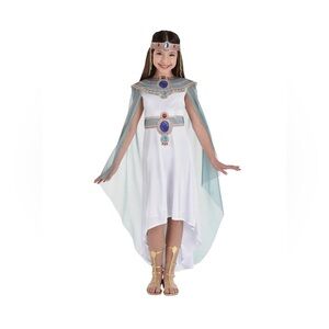 Kids Egyptian Princess Costume - White and Blue